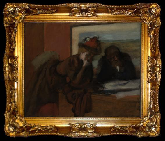 framed  Edgar Degas Causerie, ta009-2